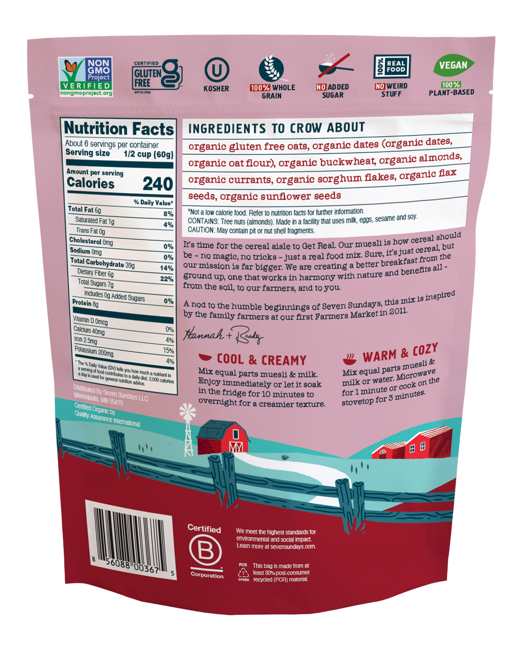 Organic Farmers Market Almond Date Muesli, 12oz
